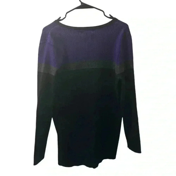 Lauren Ralph Lauren Colorblock Striped Cardigan Size 1X - Picture 2 of 4